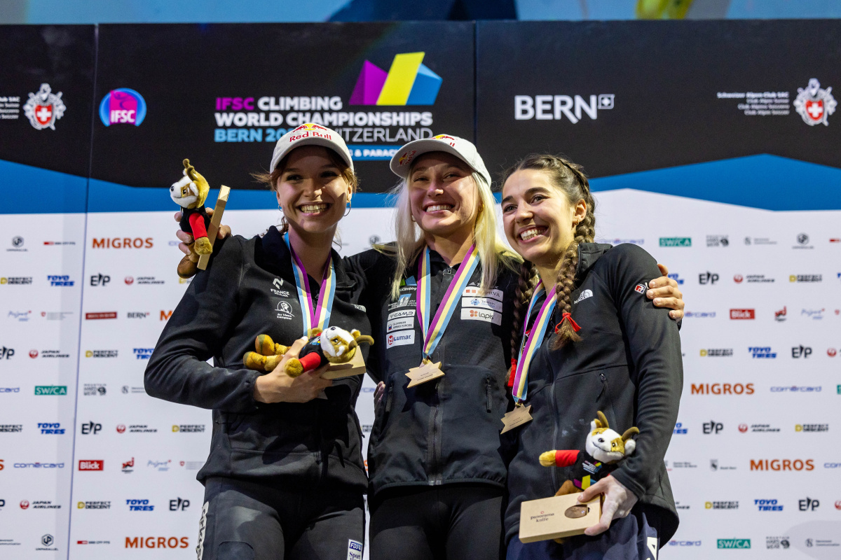 The Women's Podium. Photo: IFSC/Lena Drapella