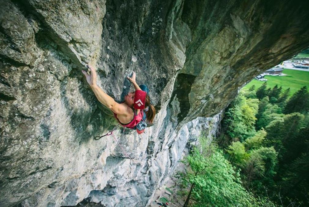 Babsi Zangerl on Instructor (F8c+/9a). Photo: Jacopo Larcher