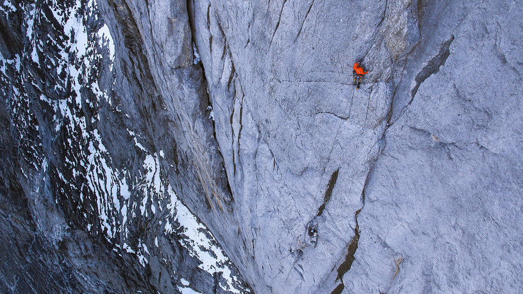 Jacopo on pitch 22 (7a+). Photo: Alpsolut Pictures