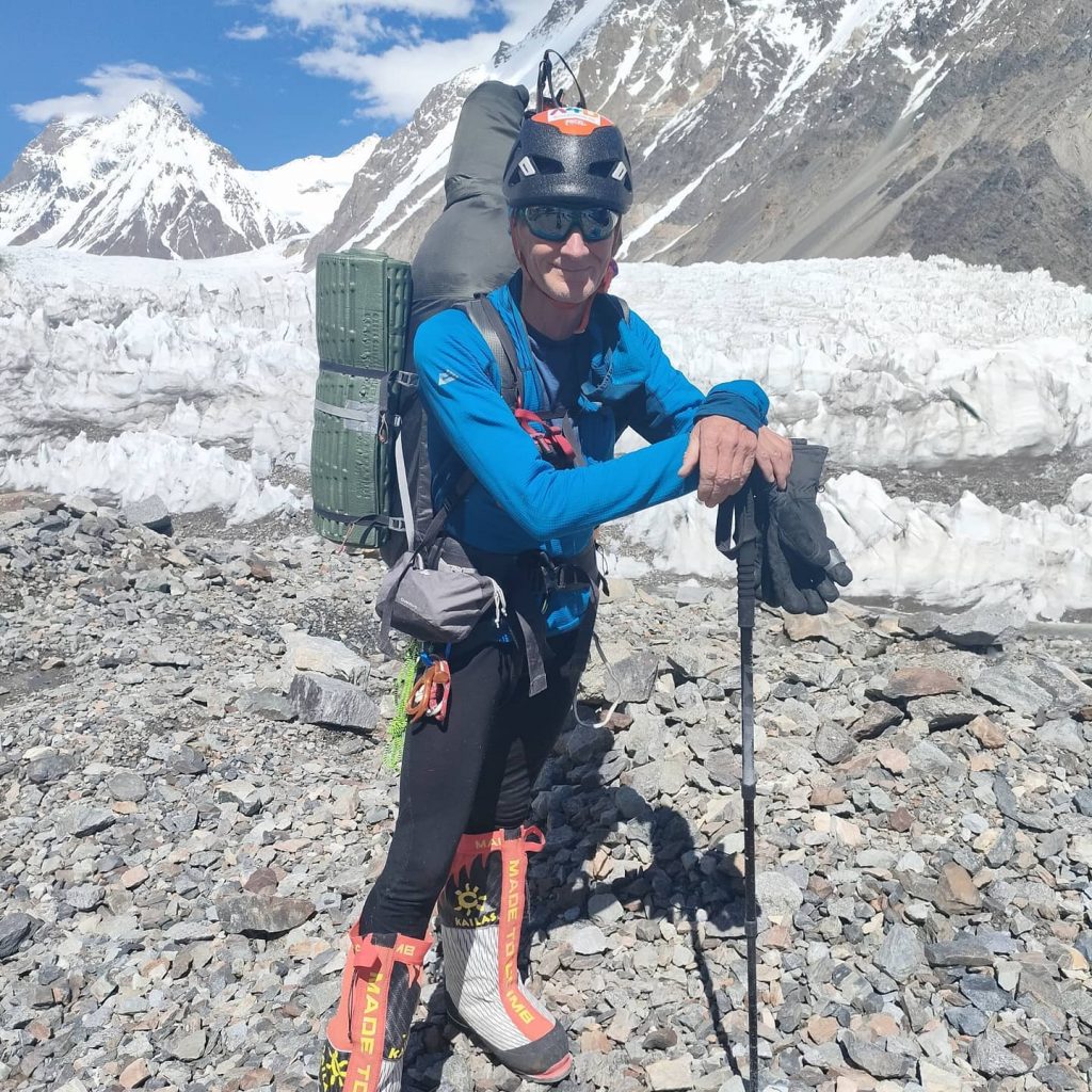 Rick Allen prior to departing on his attempt on K2. Photo: Mirza Ali
