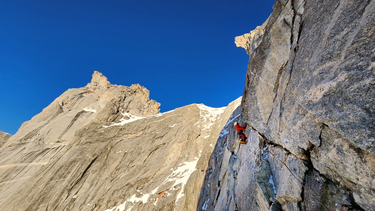 Impressive climbing on the new line