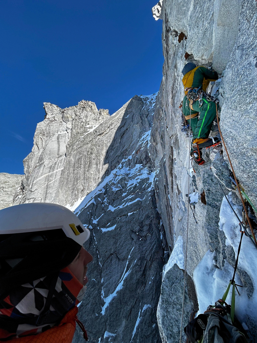 The route contained a mix of technical climbing